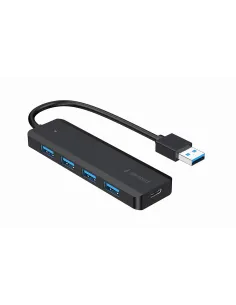 Gembird 4 puertos 5Gbps modelo UHB-U3P4P-02 USB 3.2 Gen 1 compacto-AAOAUS0279