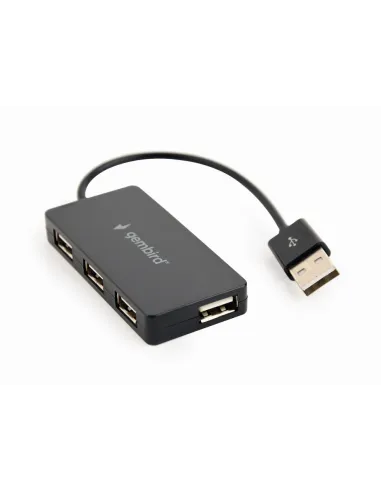 Gembird UHB-U2P4-04: hub USB 2.0 de 4 puertos para portátil