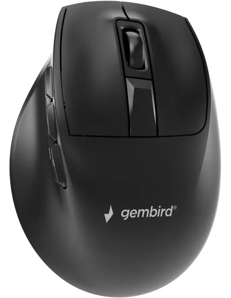 Gembird MUSW3-9B-01 Ratón Ergonómico inalámbrico de 9 botones USB-C