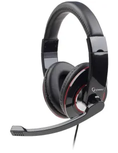 Gembird MHS-U-001 Auricular de Diadema USB con Micrófono Negros-MAUAMI1406