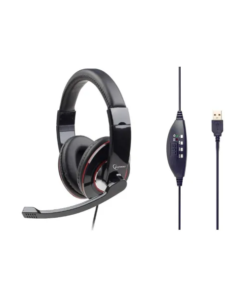 Gembird MHS-U-001: auriculares USB estéreo con micrófono PC