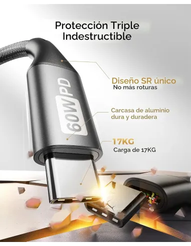 Cable USB-C Intenso C60C: pack de 4 cables negros USB-C