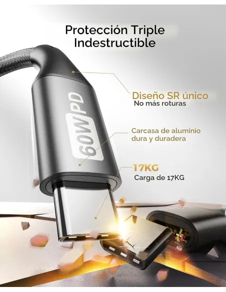 Cable USB-C Intenso C60C: pack de 4 cables negros USB-C