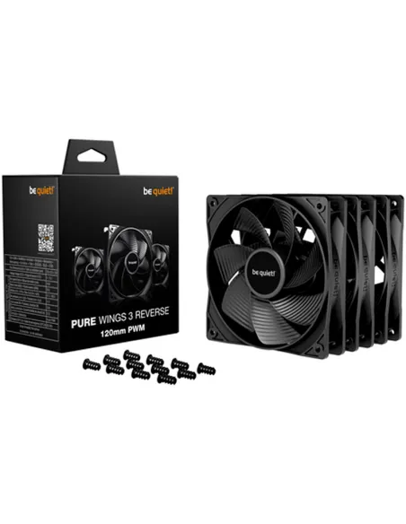 Be Quiet! Pure Wings 3 120mm PWM Reverse Triple Pack Negro