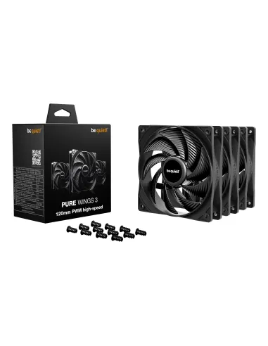 Be Quiet! Pure Wings 3 120mm PWM High-Speed Triple Pack Negro