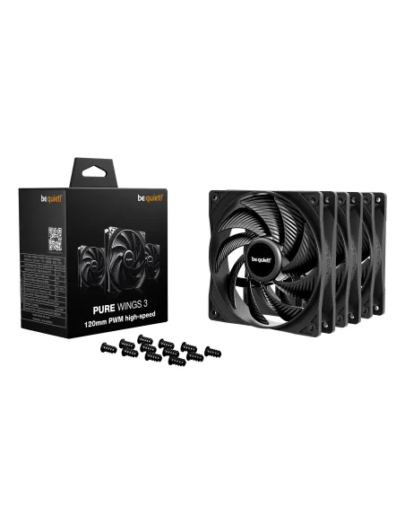 Be Quiet! Pure Wings 3 120mm PWM High-Speed Triple Pack Negro