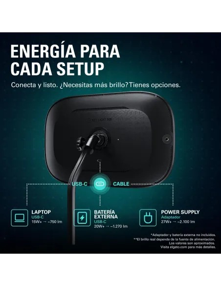 Elgato Key Light Air MK.2: panel LED USB-C para streaming
