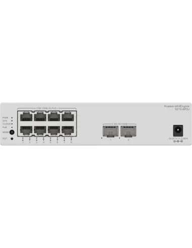 Huawei S210-4P8UN2X 8 puertos 10/100/1000/2.5GBASE-T (4 PoE+, 4 PoE++), 2 puertos 10GE SFP+ PoE de 120 W