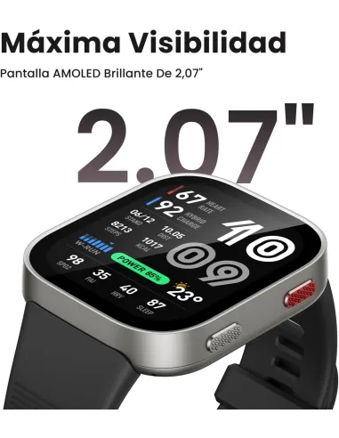 Amazfit Bip Max Carbon Gris: smartwatch GPS AMOLED 2,07