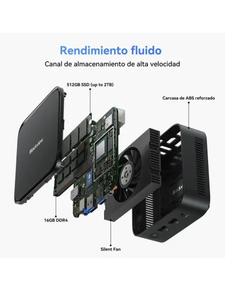 Mini PC Blackview MP50 AMD Ryzen 7 3700U: 16 GB y 512 GB SSD