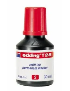 Edding T25-002 Frasco de Tinta Permanente de 30ml Rojo-1327730