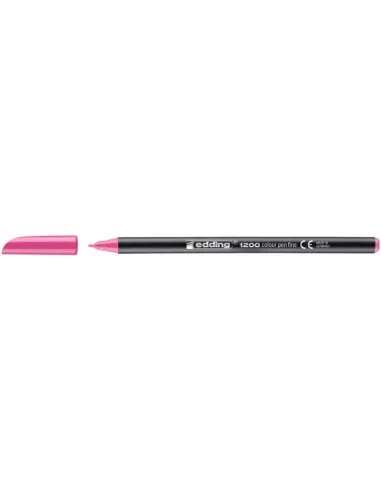 Edding 1200 Rosa Rotulador de Punta de Fibra con Punta fina de 1mm
