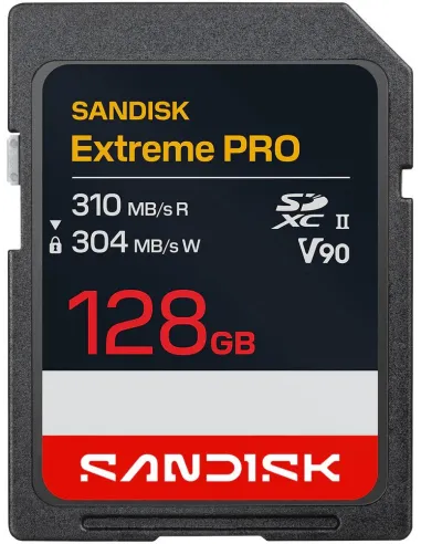 SanDisk Extreme PRO SDXC 128GB UHS-II U3 V90 Clase 10