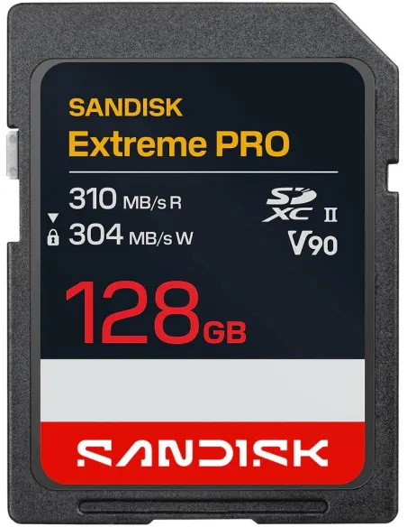 SanDisk Extreme PRO SDXC 128GB UHS-II U3 V90 Clase 10