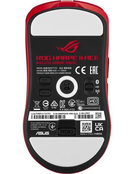 ASUS ROG Harpe II Ace Lava Red: ratón gaming 8K para FPS