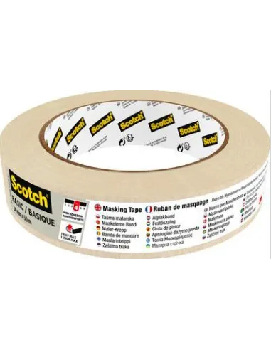 SCOTCH 7100333168 Cinta Adhesiva De Enmascarar Pintor Basic 24Mm X 50M