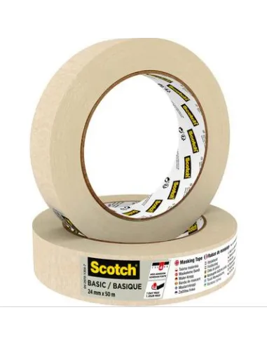 SCOTCH 7100333168: cinta de enmascarar beige 24 mm, 50 m