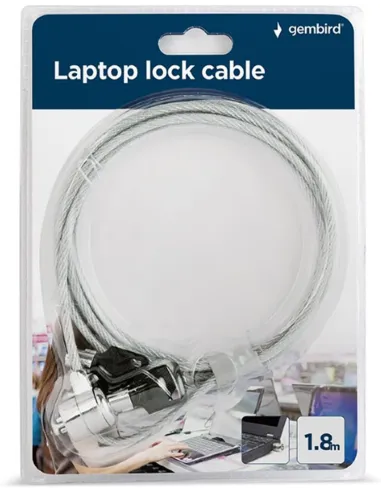 Gembird LK-K-01: cable antirrobo para portátil con llave