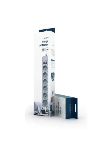 Protector Gembird SPG6-B-10C  de 6 enchufes y 3 metros