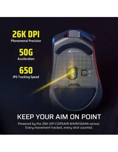 Ratón Corsair Harpoon v2 Wireless, ratón gaming 26K RGB