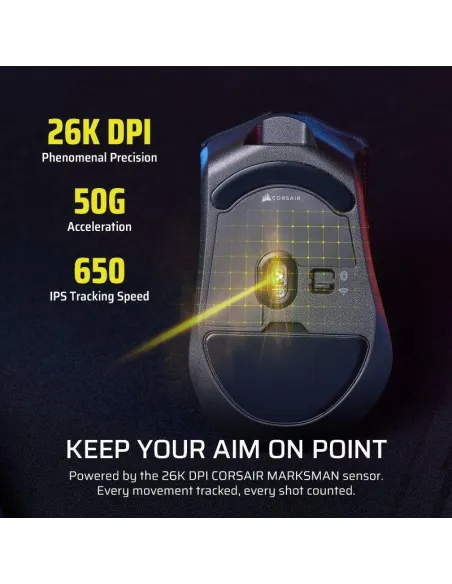 Ratón Corsair Harpoon v2 Wireless, ratón gaming 26K RGB