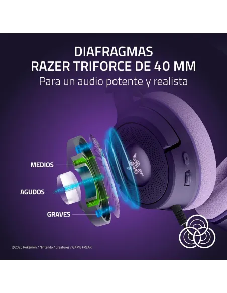 Auricular Razer Kraken V4 X Edición Pokémon Espeon & Umbreon