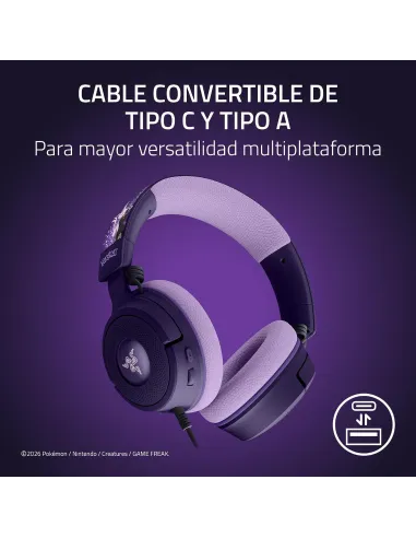 Auricular Razer Kraken V4 X Edición Pokémon Espeon & Umbreon