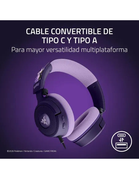 Auricular Razer Kraken V4 X Edición Pokémon Espeon & Umbreon