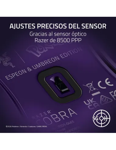 Razer Cobra Espeon & Umbreon Edition | Ratón gaming 58 g