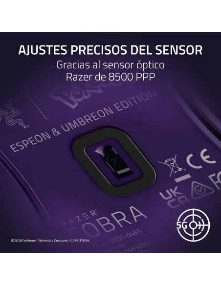 Razer Cobra Espeon & Umbreon Edition | Ratón gaming 58 g