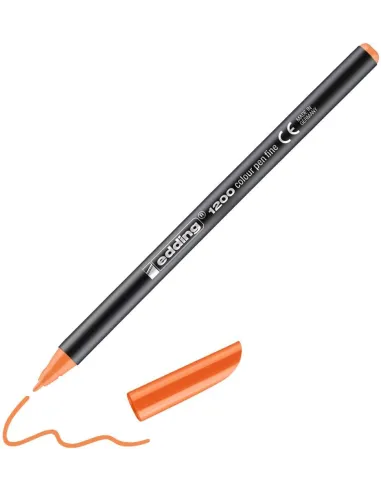 Edding 1200 Naranja Rotulador de Punta de Fibra con Punta fina de 1mm