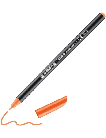 Edding 1200 Naranja Rotulador de Punta de Fibra con Punta fina de 1mm