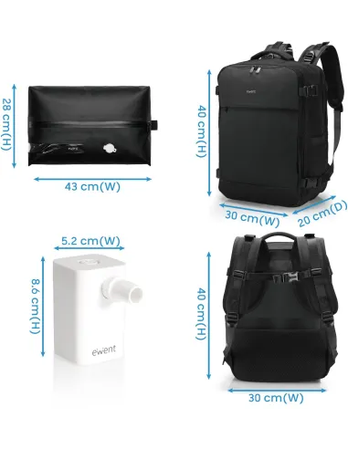 Mochila de viaje 24L impermeable Ewent EW2540 bolsa de vacío