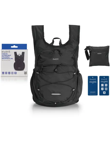 Mochila plegable impermeable 24L Ewent EW2541 cabina aérea