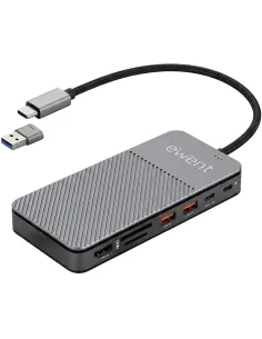 Ewent EW1156 es un dock USB-C 8 en 1 con carcasa integrada para SSD M.2 NVMe-AAOAUS0283