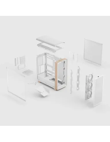 Fractal Design Summit Chalk White TG Clear Tint - Caja ATX