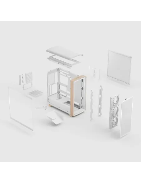 Fractal Design Summit Chalk White TG Clear Tint - Caja ATX