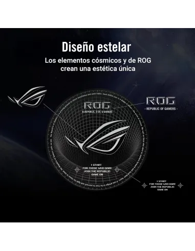 ASUS ROG Cosmic Mat II: alfombrilla para silla gaming negra