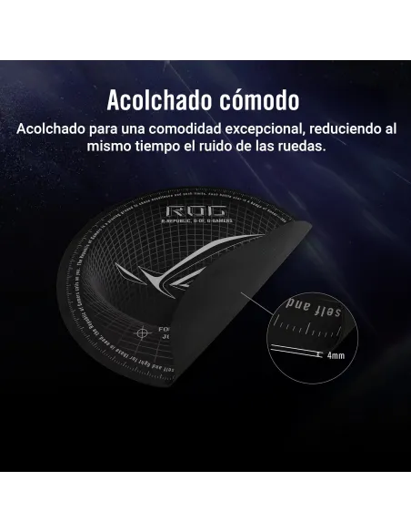 ASUS ROG Cosmic Mat II: alfombrilla para silla gaming negra