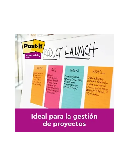Post-it Super Sticky Cosmic 101 x 152 mm: notas rayadas
