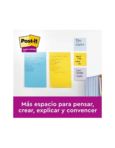 Post-it Super Sticky Cosmic 101 x 152 mm: notas rayadas