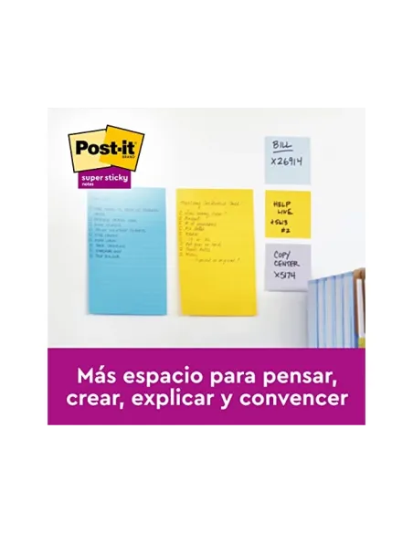 Post-it Super Sticky Cosmic 101 x 152 mm: notas rayadas