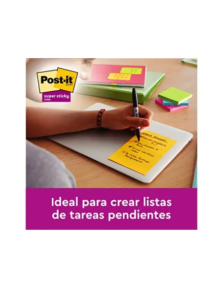Post-it Super Sticky Cosmic 101 x 152 mm: notas rayadas
