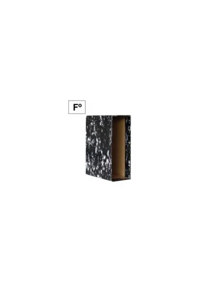 Ancor 002065 Caja para Archivador Folio Negro Jaspeado