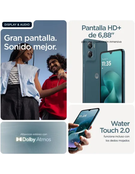 Motorola Moto G06 8GB 256GB Azul, móvil 4G 120 Hz Android