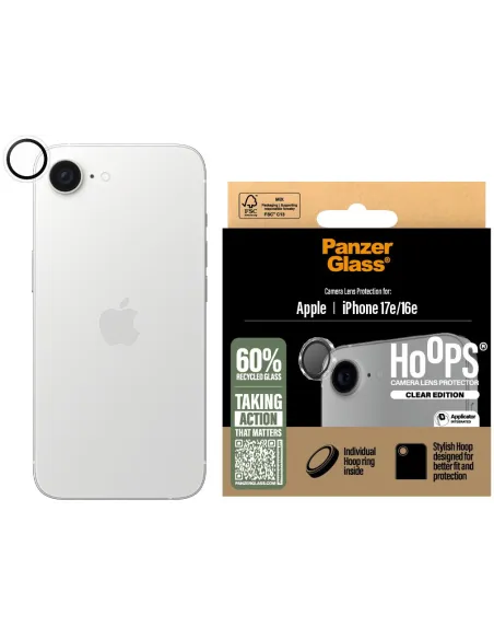 PanzerGlass Hoops iPhone 16e y 17e Transparente para cámara