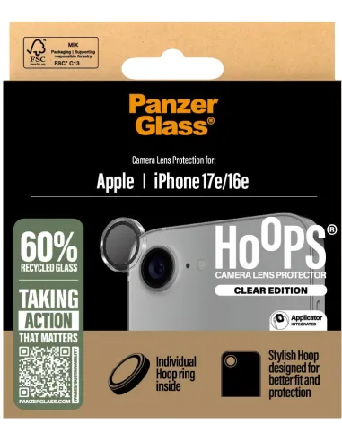 PanzerGlass Hoops iPhone 16e y 17e Transparente para cámara