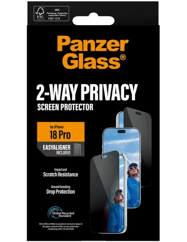 PanzerGlass 2-Way Privacy iPhone 18 Pro EasyAligner | vidrio