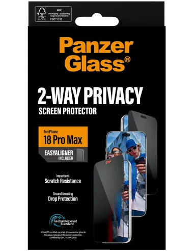 PanzerGlass 2-Way Privacy iPhone 18 Pro Max EasyAligner