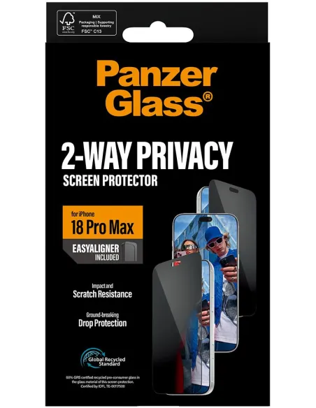 PanzerGlass 2-Way Privacy iPhone 18 Pro Max EasyAligner